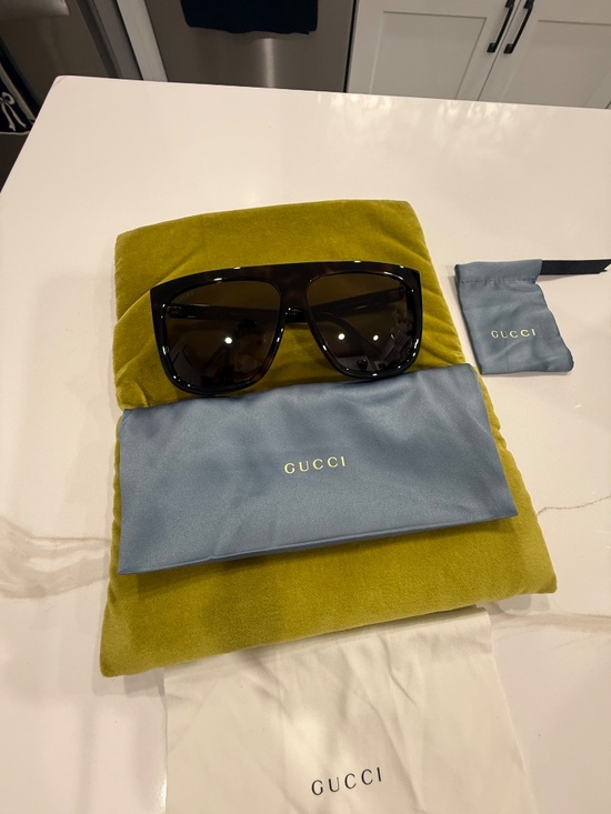New with receipt Gucci 62mm Shield Aviator main image 13